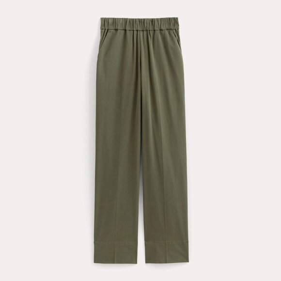 Everlane Women's Easy Pant in Olive, Cotton/Twill - Size L - Picture 6 of 6